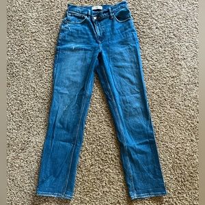Abercrombie and Fitch medium wash cross button jean